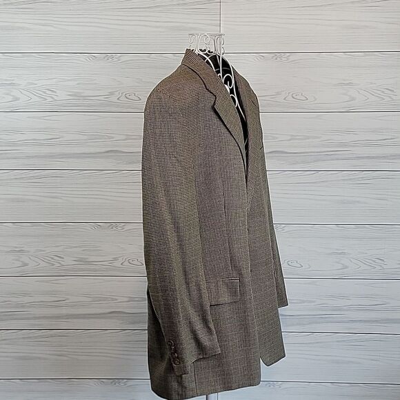 Chaps Ralph Lauren Nailhead Tweed Silk And Wool Blazer Mens Size 44T - Picture 5 of 14